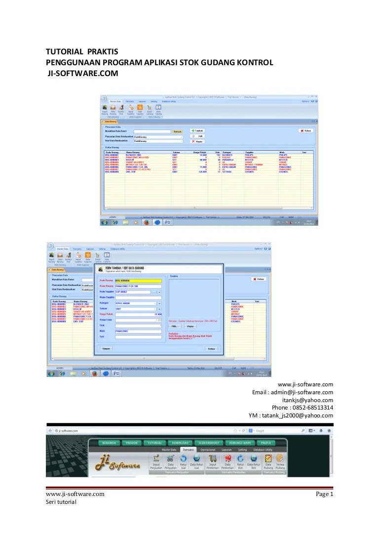 Perancangan ulang tata letak gudang edc dengan perangkat lunak excel. Tutorial Stok Gudang Kontrol Www Ji Software Com