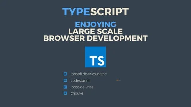 Typescript: Enjoying Large Scale Browser Development | PDF | Web ...