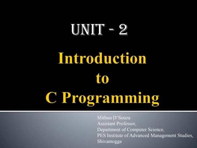 C Language Ppt | PPT
