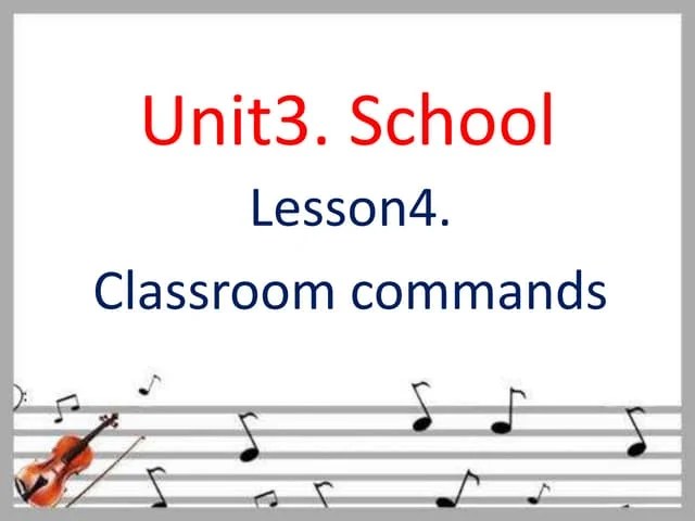 English Classroom Commands | PPTX