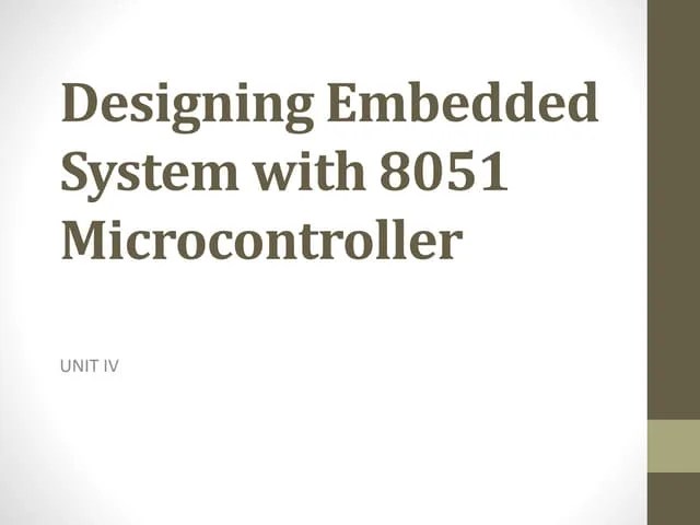 SYBSC IT SEM IV EMBEDDED SYSTEMS UNIT IV Designing Embedded System With ...