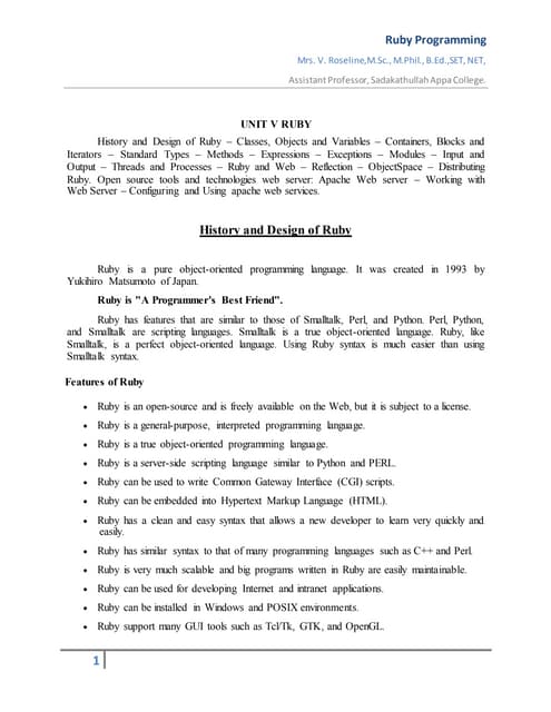 Ruby Programming | PDF