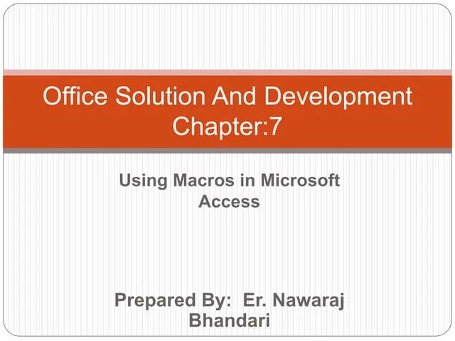 Using Macros In Microsoft Excel Part 2 | PPT | Business Accounting ...