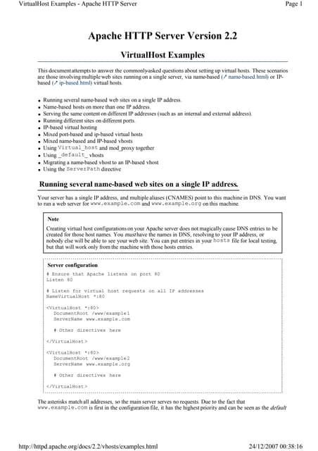 Virtual Host Examples Apache Http Server Pdf