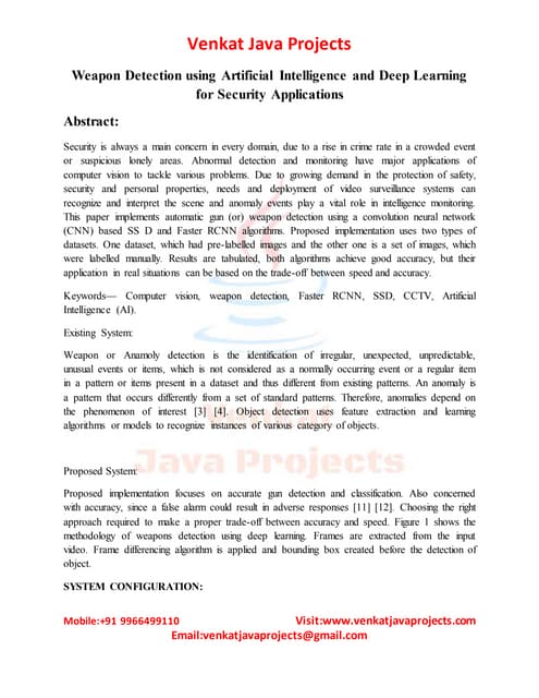 Weapon Detection Using Artificial Intelligence And Deep Learning For ...