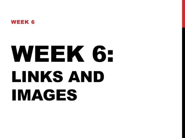 Week 6 Lecture | PPT