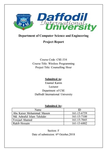 Android Based Application Project Report. | DOCX