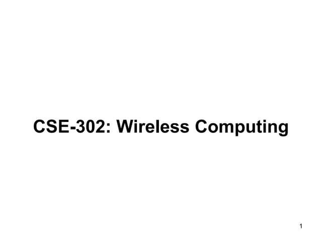 Wireless Computing Ppt