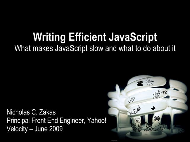 Writing Efficient Javascript Pdf