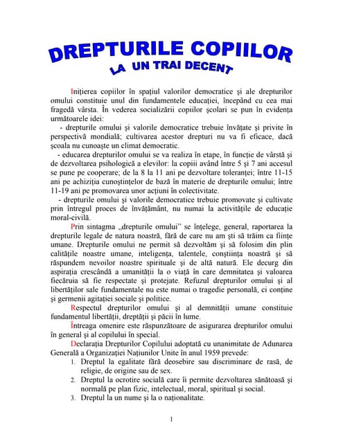 Distanţa dintre locuinţa fiecărui părinte şi instituţia care oferă educaţie copilului. Drepturile Copilului