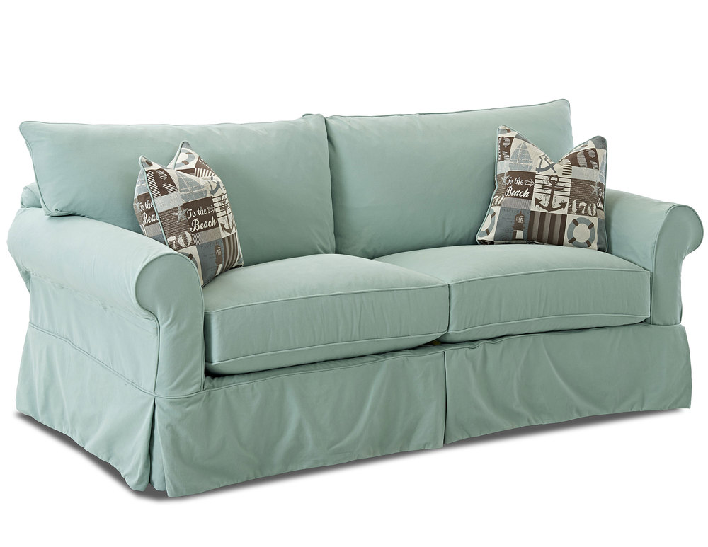 Jenny slipcover sofa with down cushions