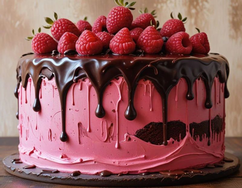 Raspberry Cake Stable Diffusion Online - Light Textures - Artistic Full HD Collection