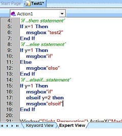 QTP Conditional statements