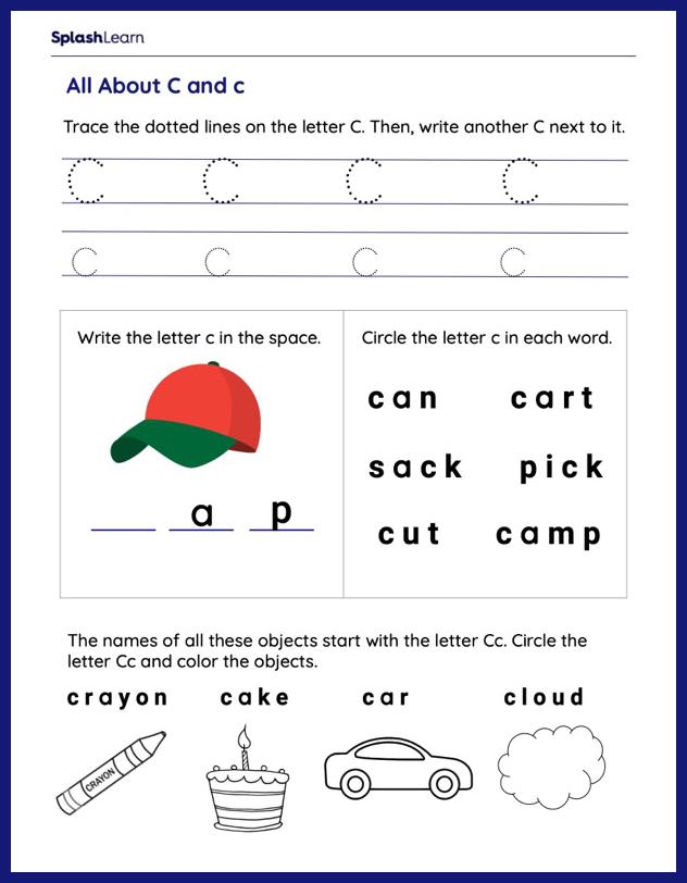 phonics worksheets for kindergarteners online splashlearn