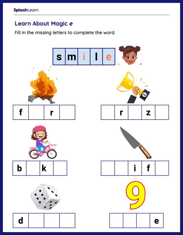 phonics worksheets for 1st graders online splashlearn