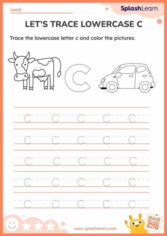 Tracing the letter c worksheet