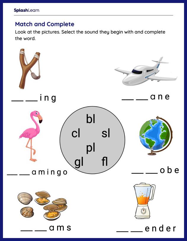phonics worksheets for 1st graders online splashlearn