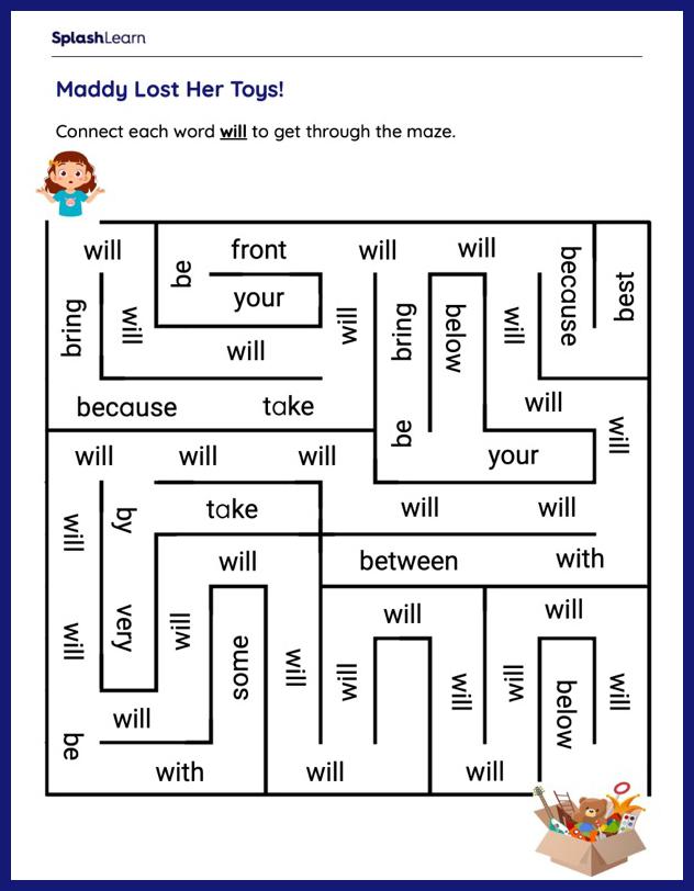Sight words worksheets for 1st graders online