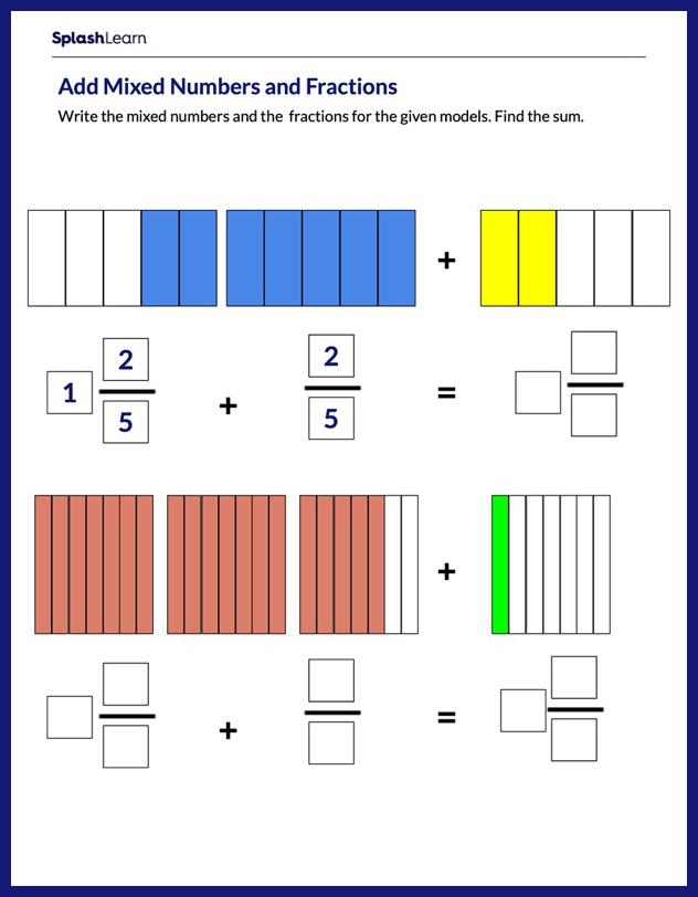 fraction worksheets for 3rd graders online splashlearn