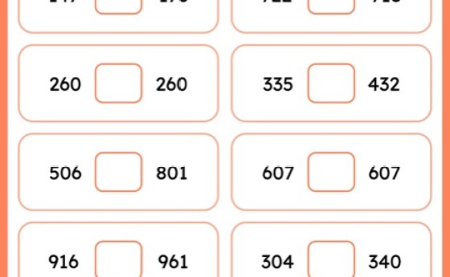 Compare Numbers Worksheets - Free & Printable | SplashLearn