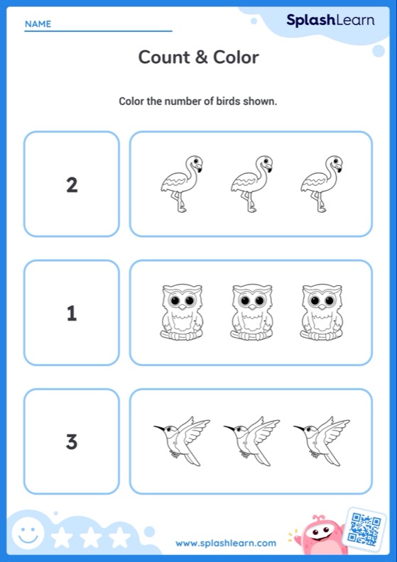 Counting worksheets for kids online