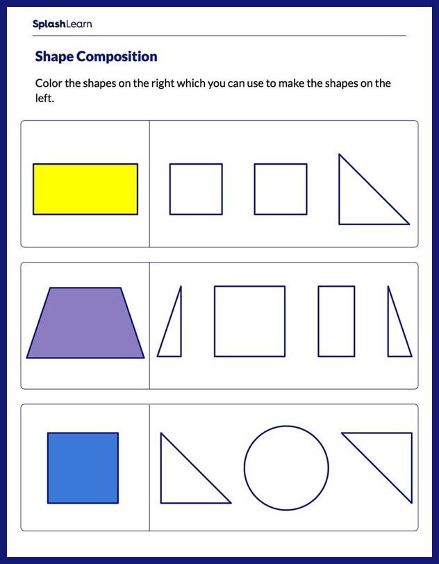 Complete Using Shapes Math Worksheets Splashlearn - Download Elegant City Image | HD