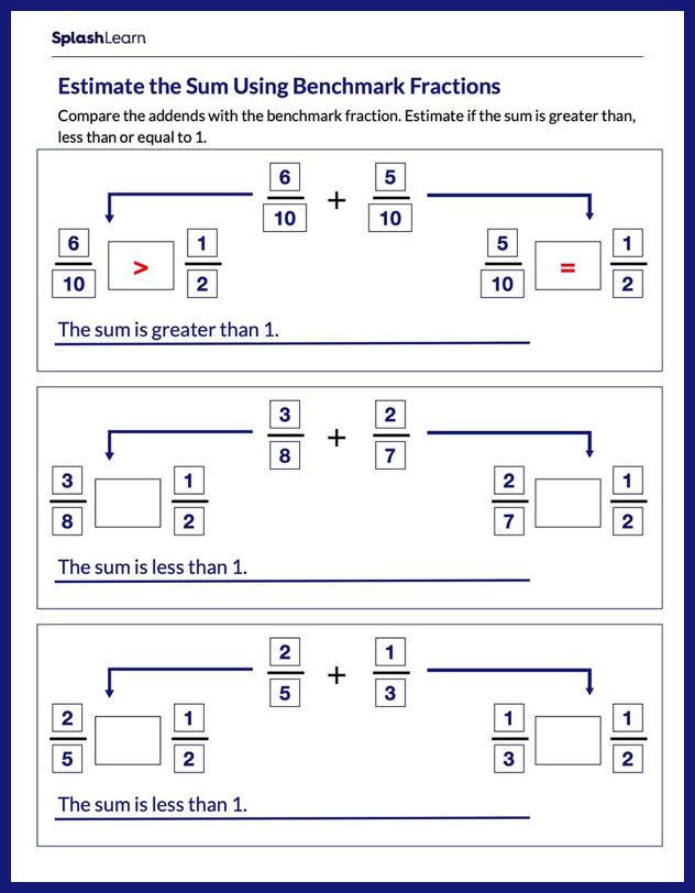 Add and subtract fractions worksheets for 5th graders online