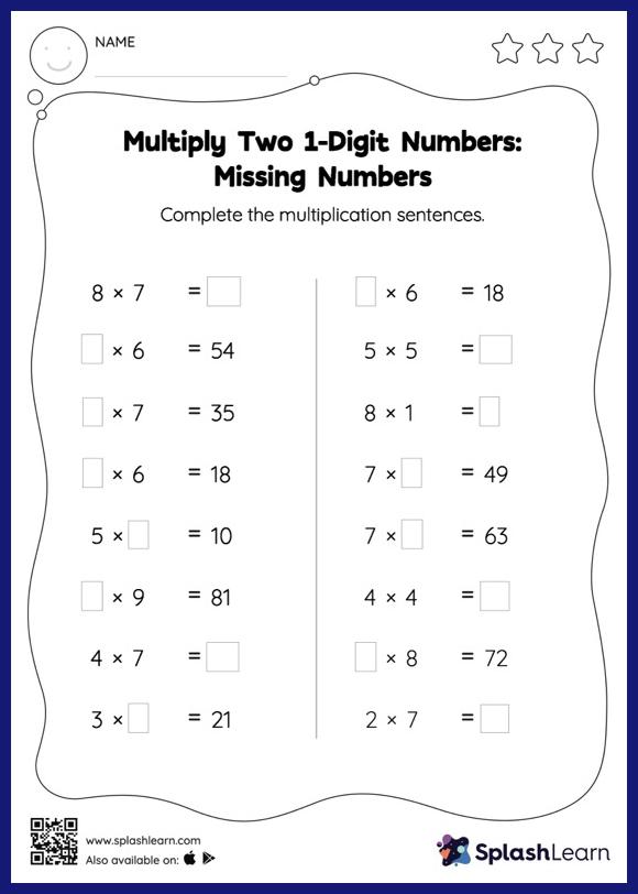 multiplication worksheets for 4th graders online splashlearn
