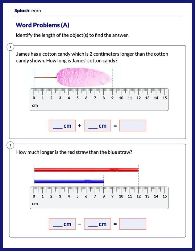 measurement worksheets for kids online splashlearn