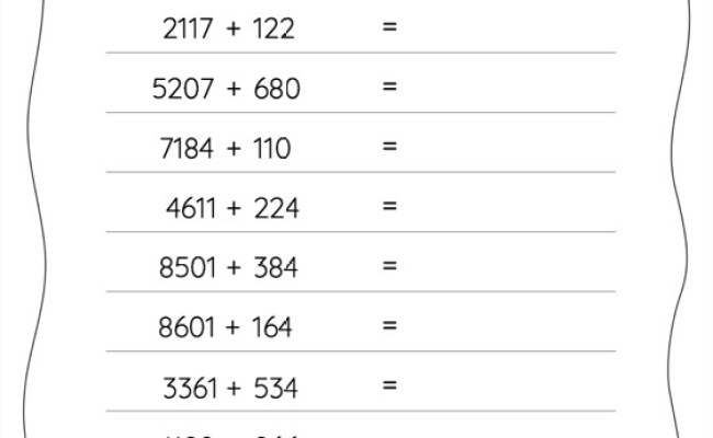 Add 4-Digit And 3-Digit Numbers Without Regrouping: Horizontal Addition ...