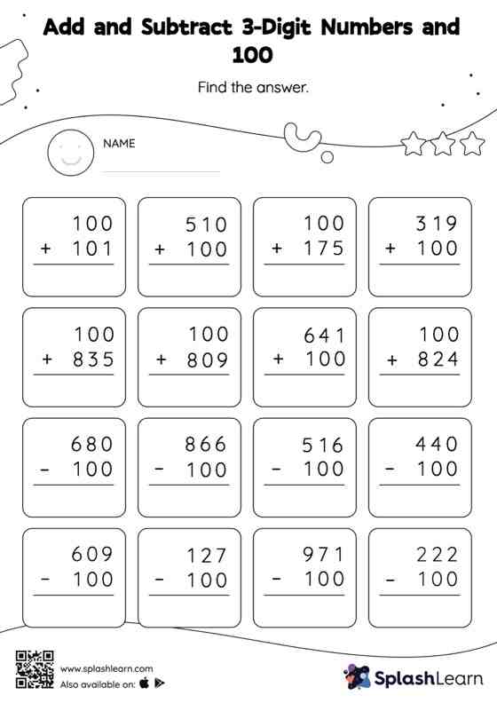 Add And Subtract Two 3 Digit Numbers Vertical Timed Practice Worksheet - Best Mountain Textures in High Resolution