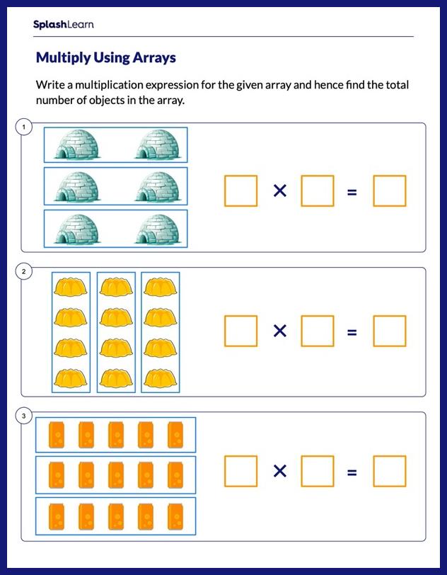 Represent Array As Multiplication Math Worksheets Splashlearn - Abstract Texture Collection - Mobile Quality
