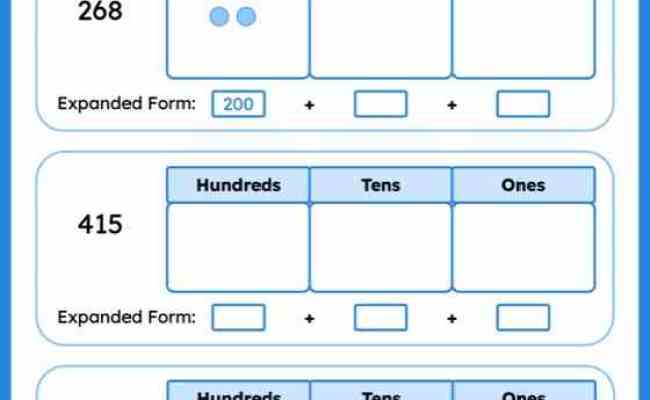 Expanded Form Chart Expanded Notation Poster Without Components