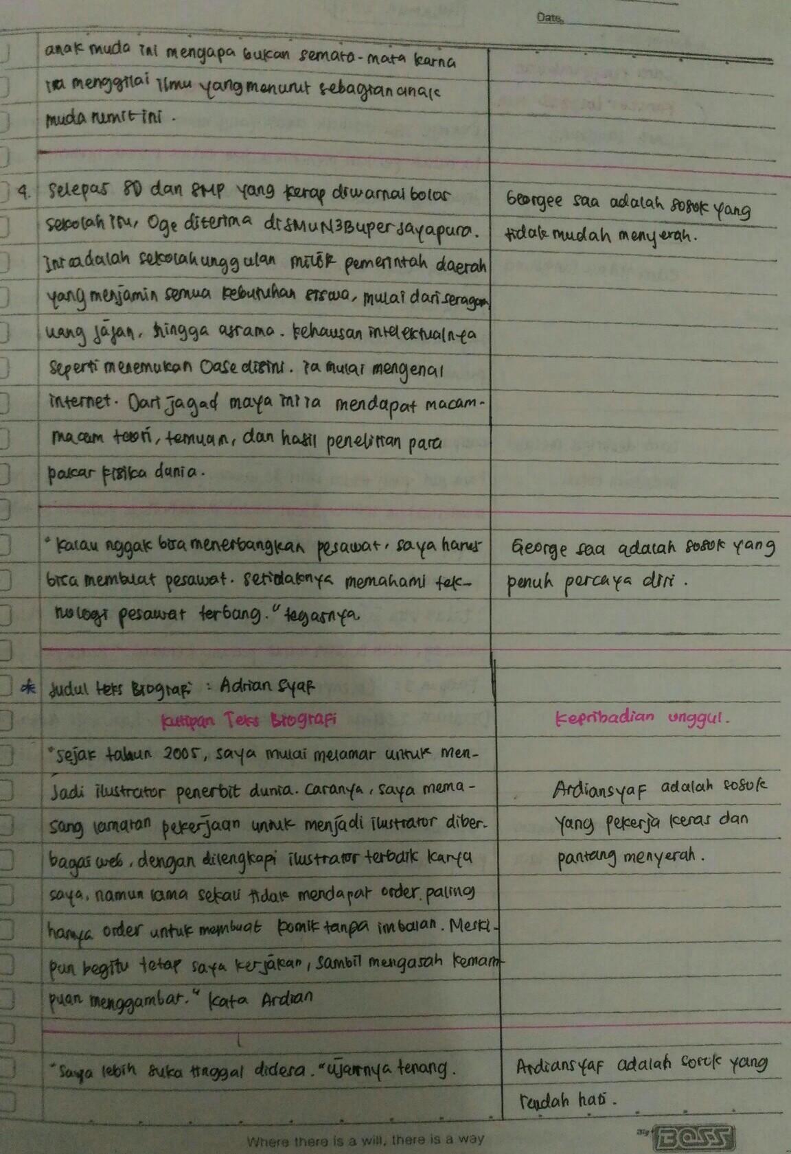 Menganalisis kebahasaan teks laporan hasil. 26 Kutipan Teks Dan Kepribadian Unggul George Saa Paraskeyopoulos