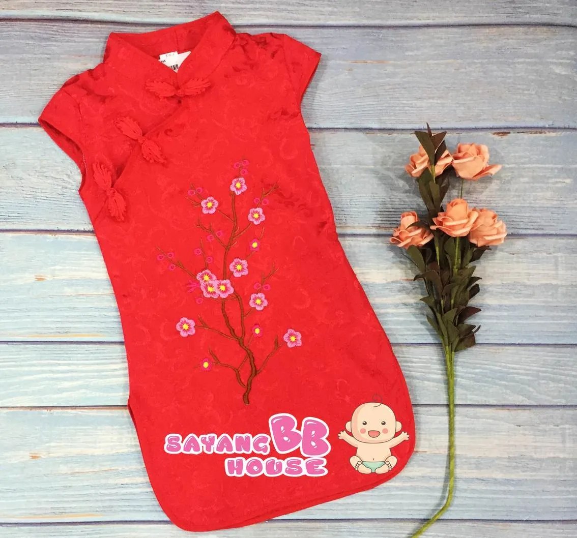 2019 Chinese New Year Baby Girls Traditional Cheongsam Children Dress