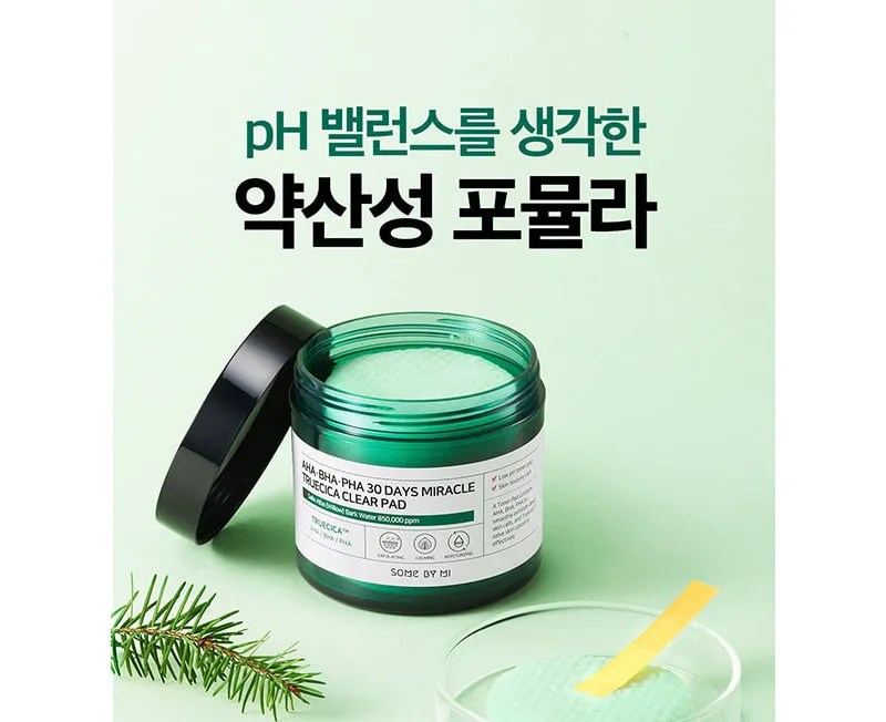 · soothes skin with 10,000 . Some By Mi AHA BHA PHA 30 Days Miracle Truecica Clear Pad
