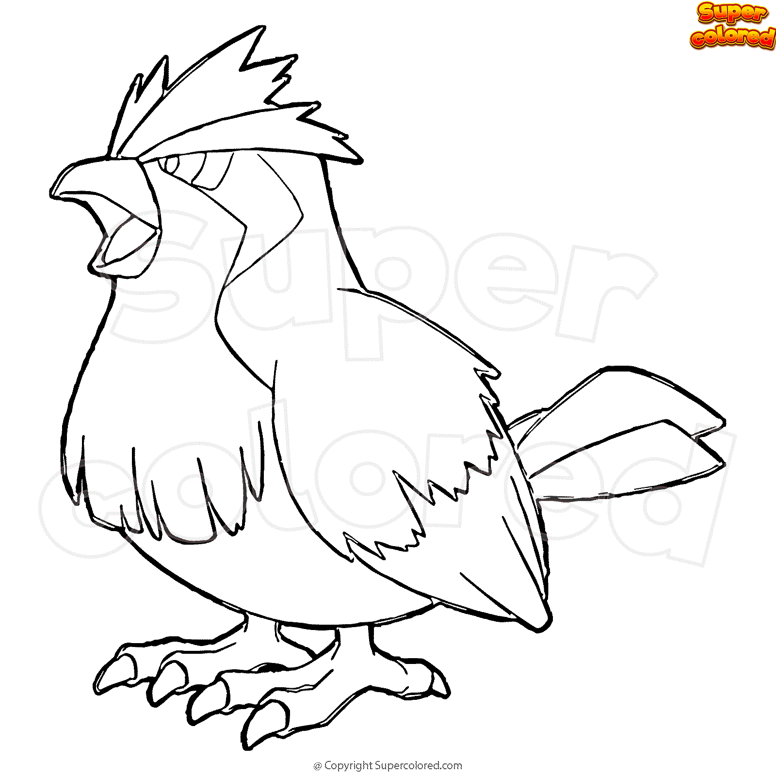 The only difference is the coloring; Coloring Page Pokemon Pidgey Supercolored Com