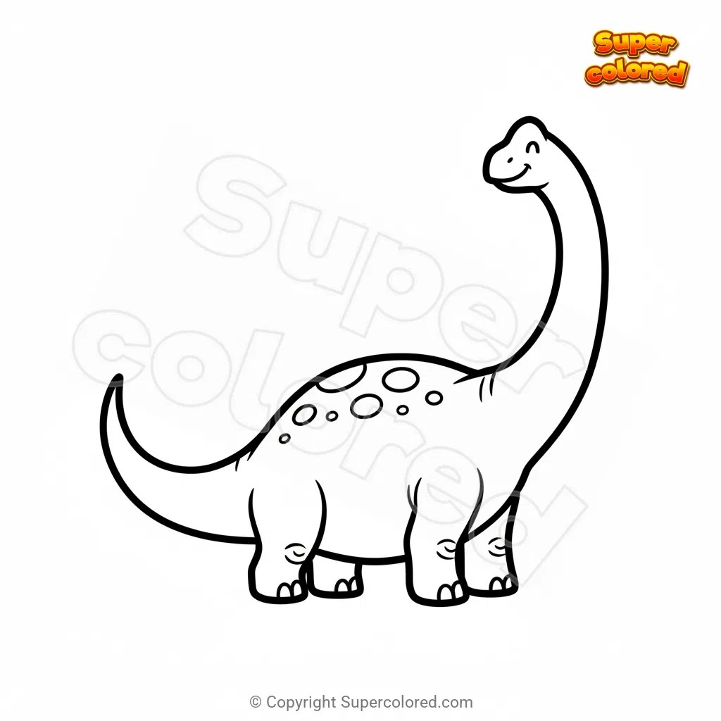 Dibujos de brachiosaurus para colorear y imprimir. Dibujo Para Colorear Braquiosaurio Supercolored Com