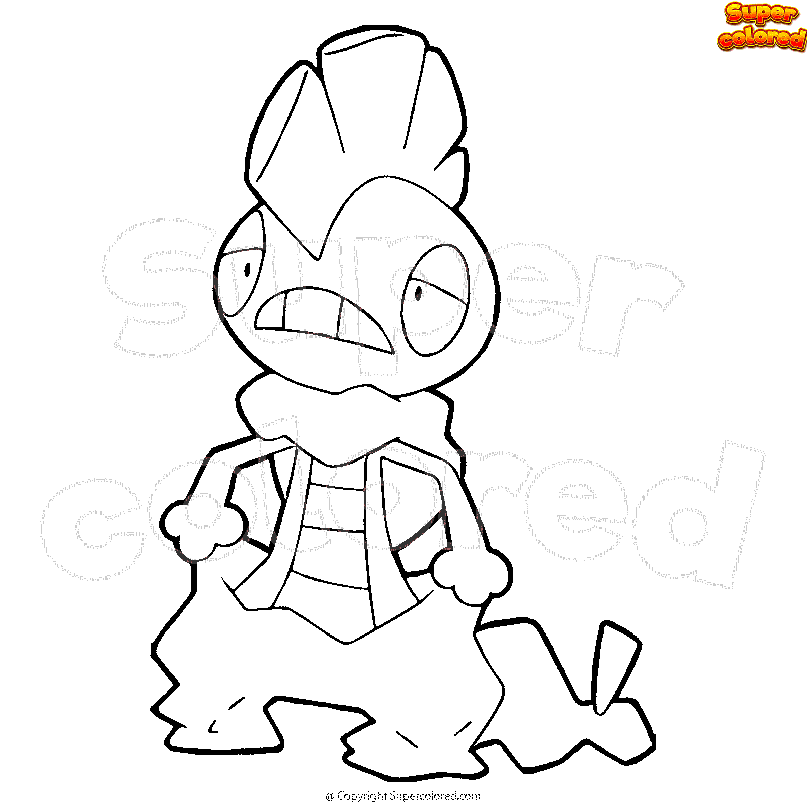The mint nature, if present. Coloring Page Pokemon Scrafty Supercolored Com