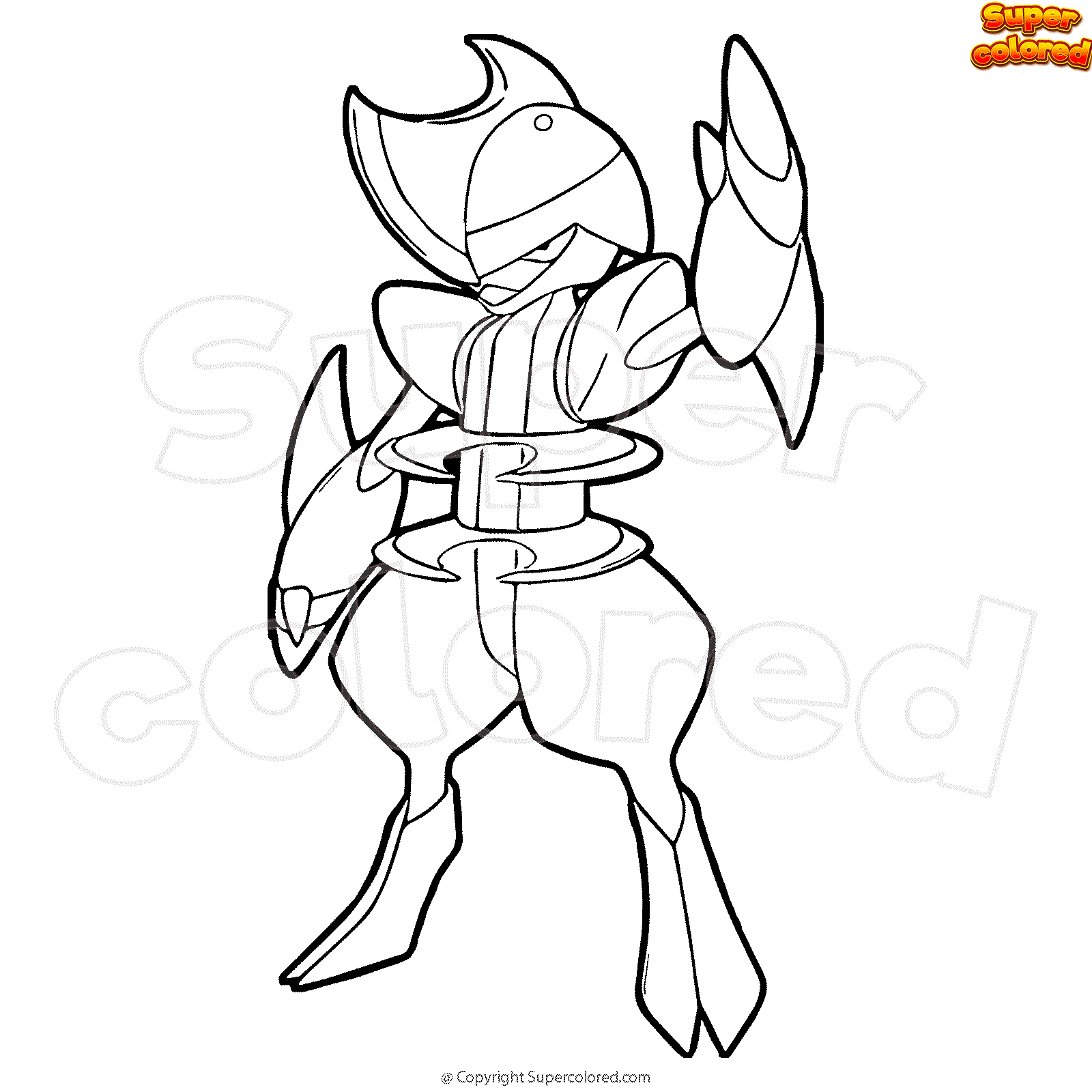 Show your kids a fun way to learn the abcs with alphabet printables they can color. Coloring Page Pokemon Bisharp Supercolored Com