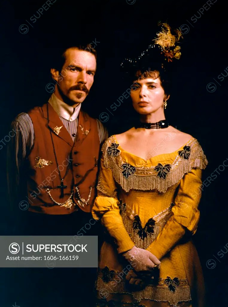 Wyatt earp · dennis quaid. Dennis Quaid And Isabella Rossellini Wyatt Earp 1994 Directed By Lawrence Kasdan Warner Bros Pictures Superstock