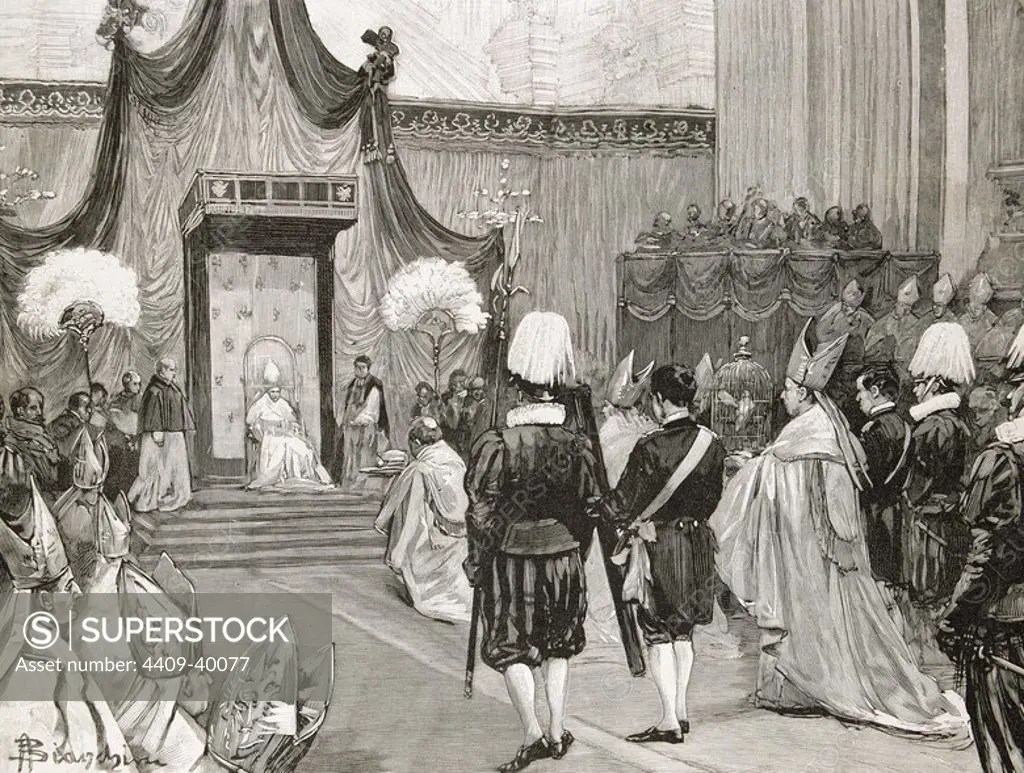 LEON XIII (Vincenzo Gioacchino Pecci) (1810-1903). Papa italiano  (1878-1903). 