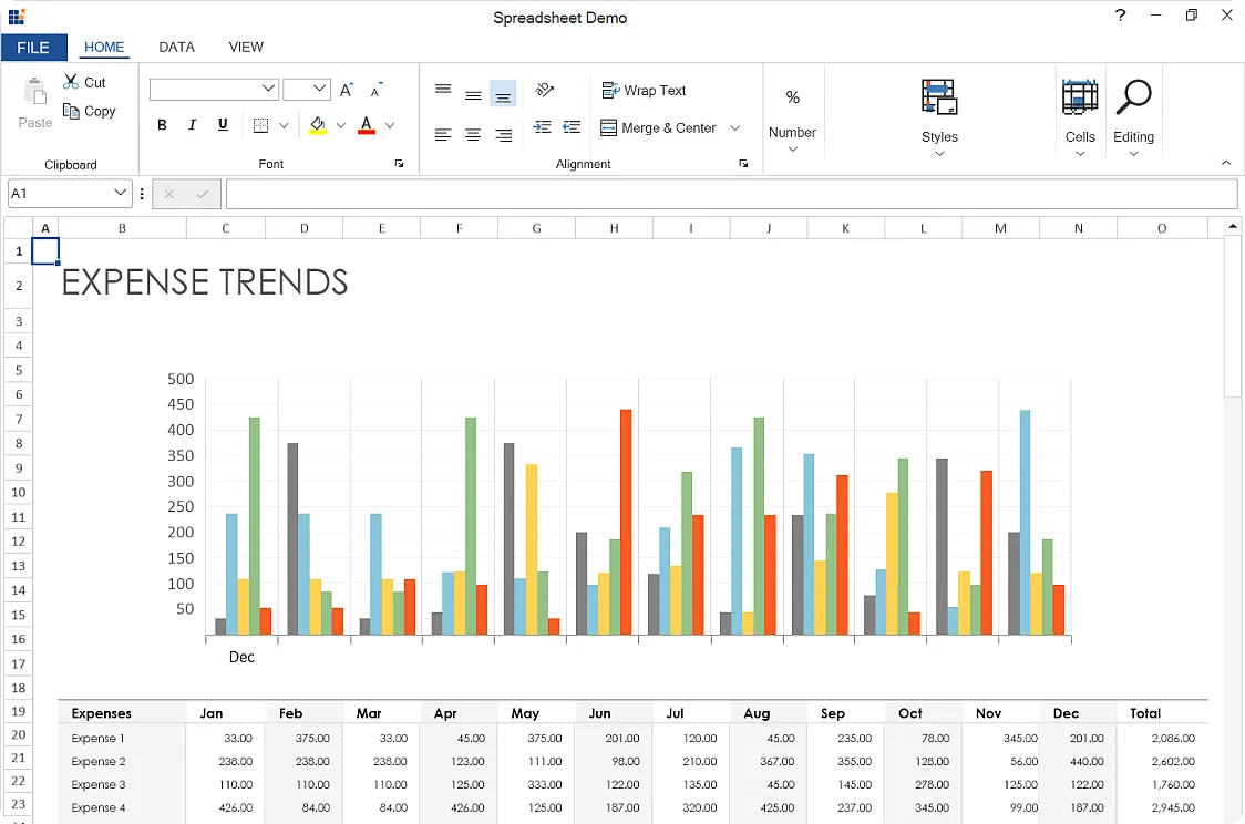 Spreadsheet Interactive Wpf Showcase Apps Syncfusion