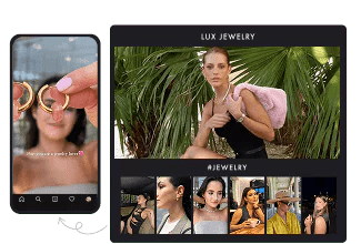 Instagram Embed Code Generator For Your Website Taggbox - Modern Gradient Background - Mobile
