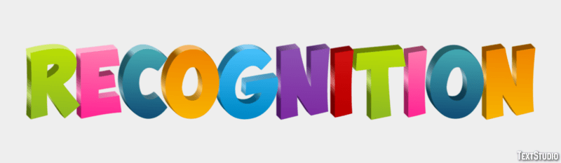 Recognition text effect and logo design word