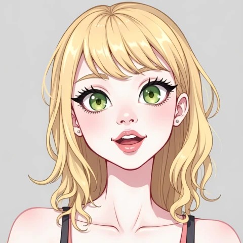 Editable anime character design template for creative projects