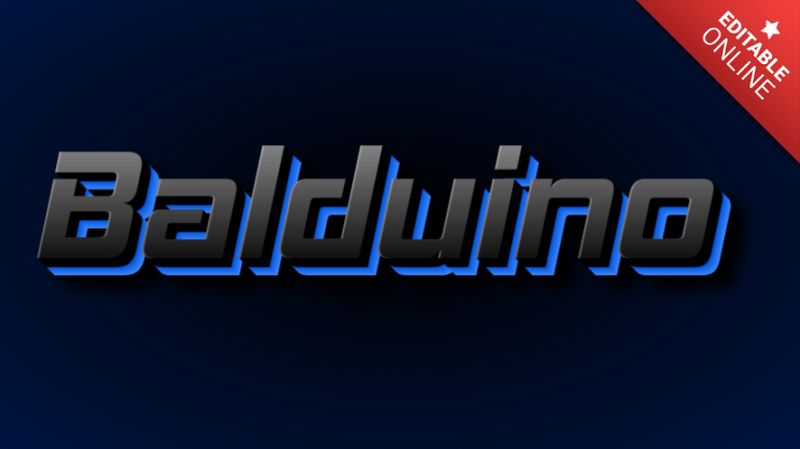 Balduino Blue 3d Text Effect Generator - Full HD Abstract Images for Desktop