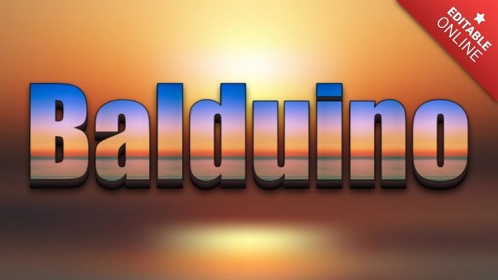 Balduino Old Western Circus Font Text Effect Generator - Sunset Picture Collection - 8K Quality