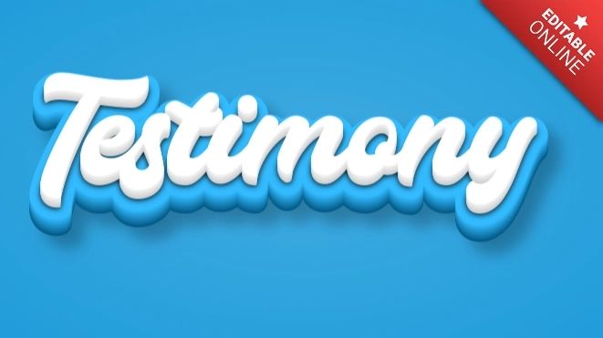 Testimony Text Effect Generator - Abstract Photos - Amazing HD Collection