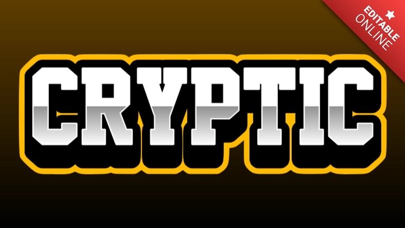 Cryptic Gradient Stroke Text Effect Generator - Gradient Photo Collection - 4K Quality